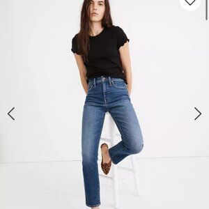 MADEWELL STOVEPIPE DEARHAM WASH STRAIGHT JEANS $138 NWOT 23 W